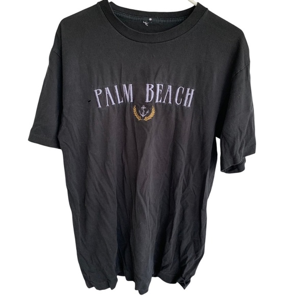 Vintage Tee Shirt Palm Beach Mens Adult Size Medium 90s Destination - Picture 1 of 4